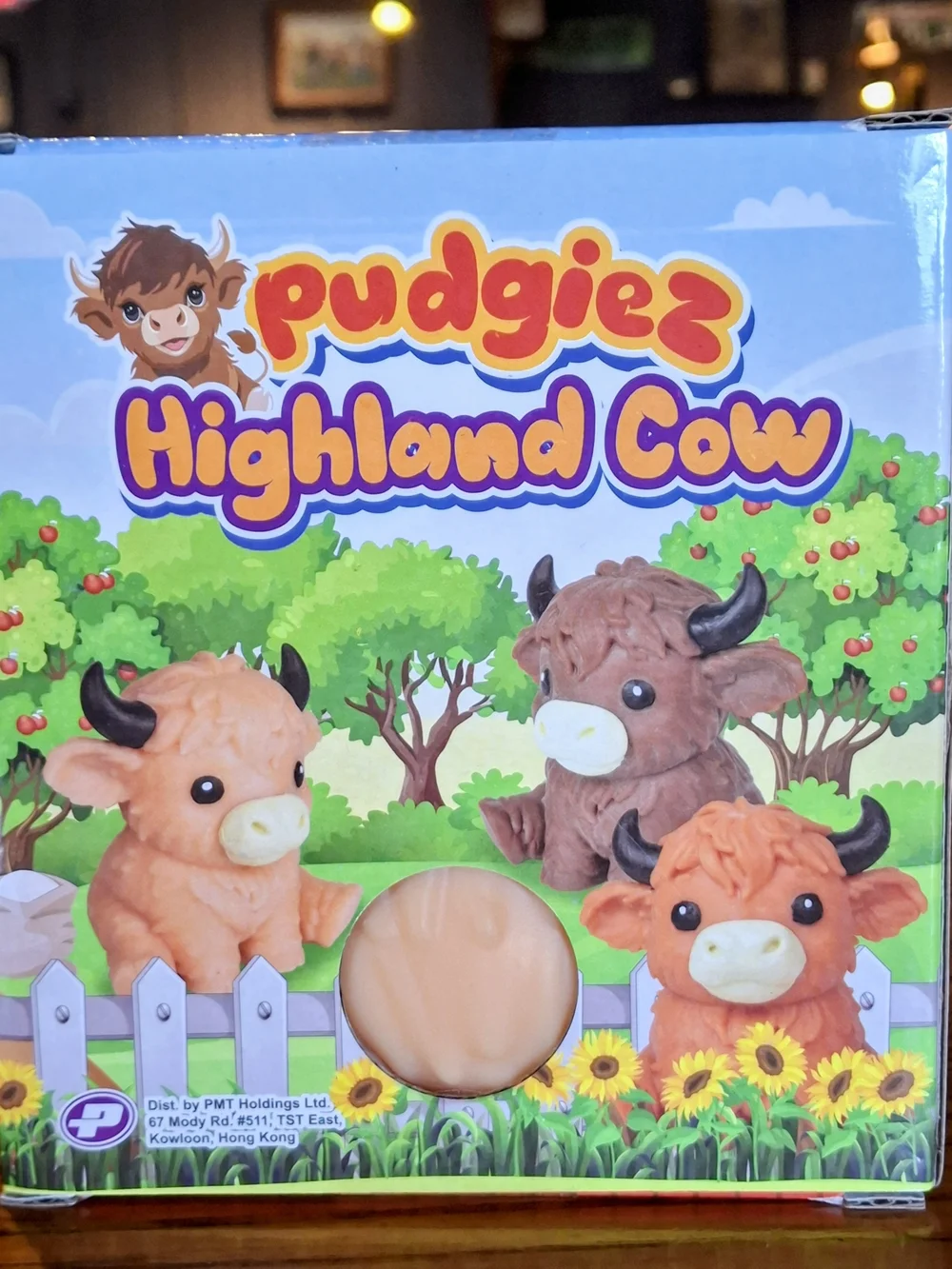 Highland Cow Plush Squeeze Toy - Peach